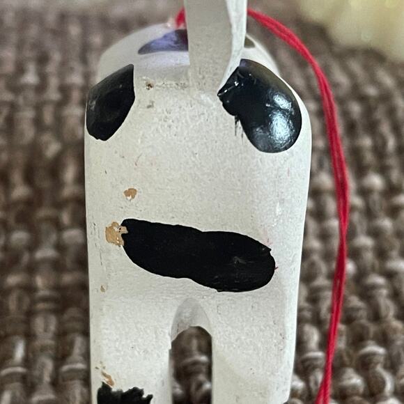 Vintage wood dog Christmas ornament artist collection - Picture 5 of 12